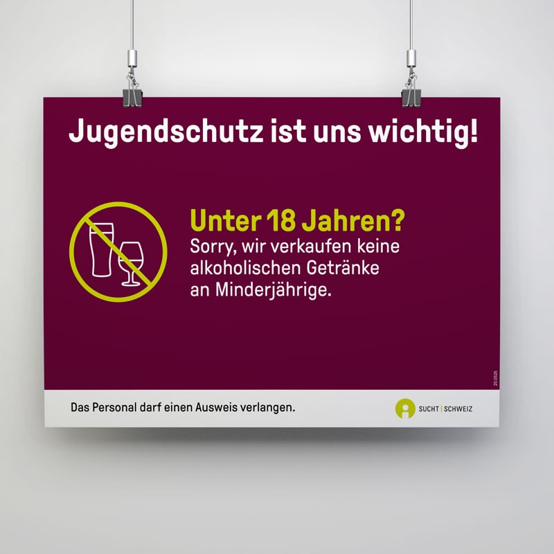 Plakat F R Den Jugendschutz Alkohol Mit Altersgrenze Sucht