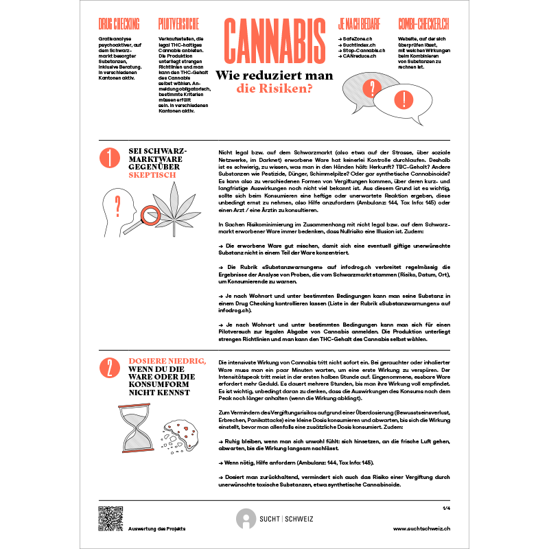 Informationsblatt Cannabis und Schadensminderung