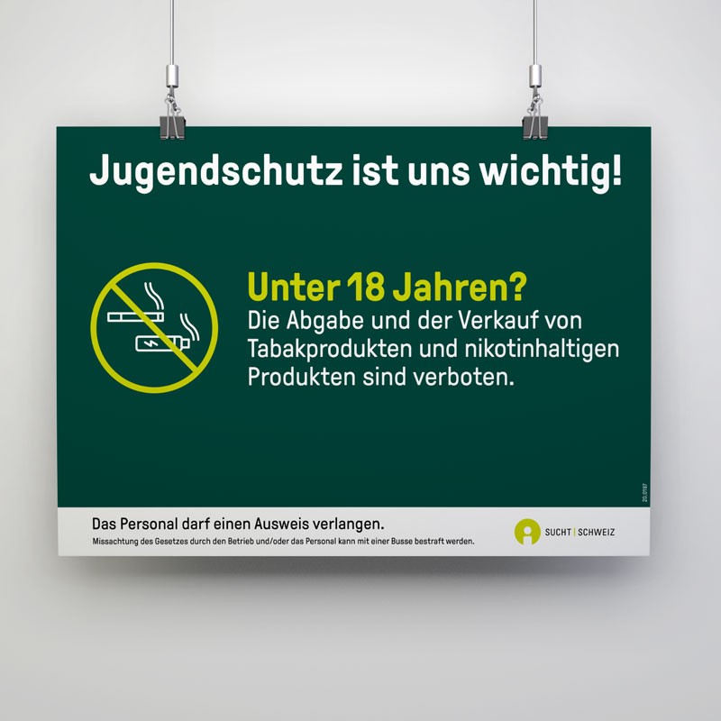 Plakat - für den Jugendschutz (Tabak)