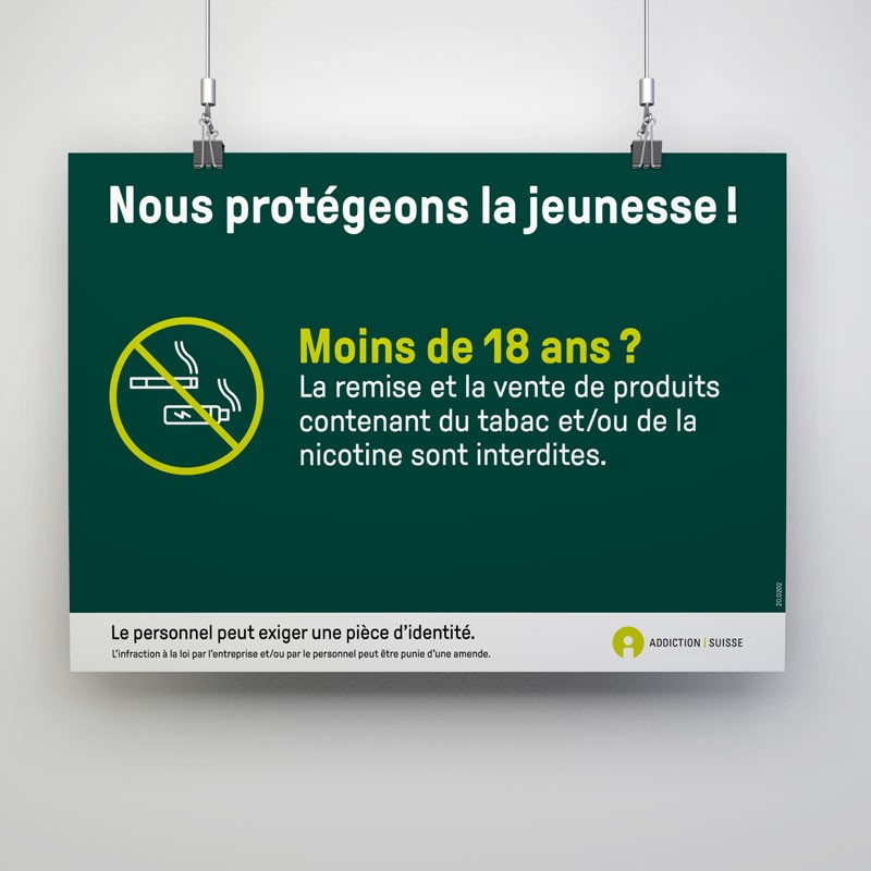 Panneau - pour la protection de la jeunesse (tabac)