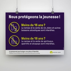 Panneau - pour la protection de la jeunesse (alcool)