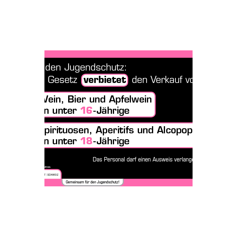 Plakat Für Den Jugendschutz Alkohol Sucht Schweiz