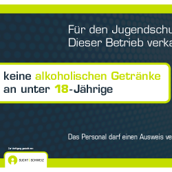 Plakat Jugendschutz Alkohol 18 (freiwillig)